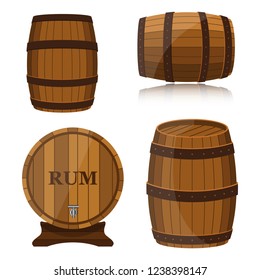 Wine barrel vector design isolated on white background