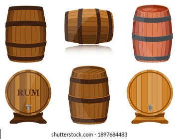 Wine barrel vector design isolated on white background