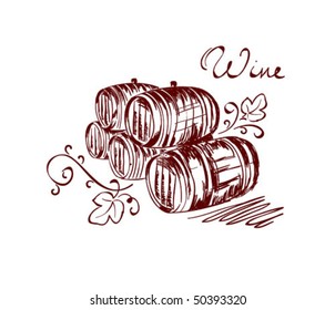 wine barrels
