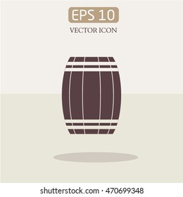wine barrel.vector icon. barrel