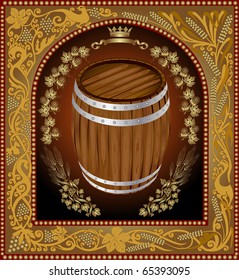 wine beer banner barrel advertising