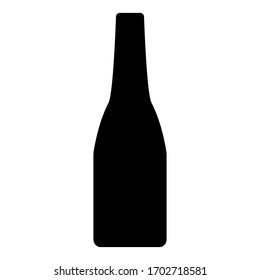 icono de la botella de vino. Diseño del icono del vector del frasco con fondo blanco. Icono de botella de plástico