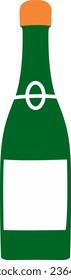wine and beer bottle vector green