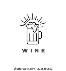wine beer icon fit for alcohol drink company