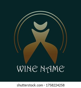 wine and beer vector logo design 