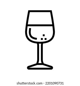 wine beverage drink line icon vector. wine beverage drink sign. isolated contour symbol black illustration