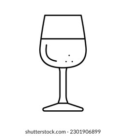 wine beverage drink line icon vector. wine beverage drink sign. isolated contour symbol black illustration