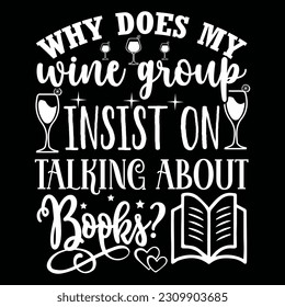 Wine  Books Quotes SVG Design
