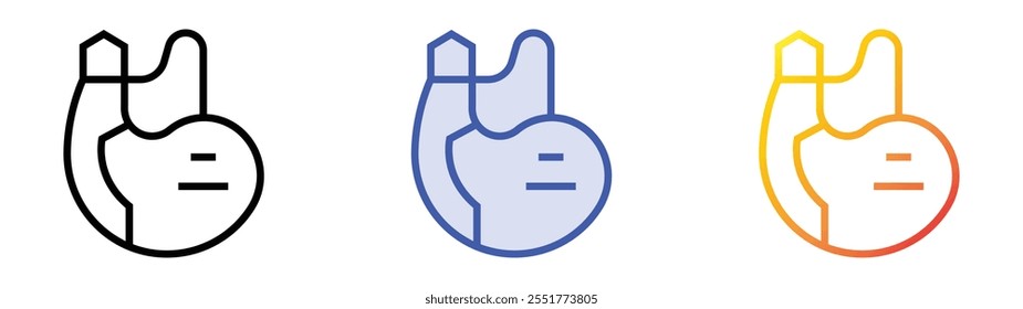 wine boot icon. Linear, Blue Fill and Gradient Style Design Isolated On White Background