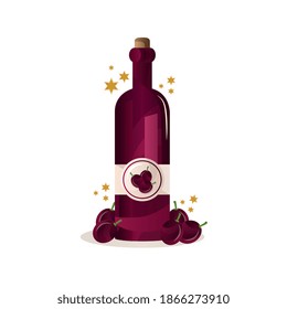 diseño de ilustraciones vectoriales de íconos y bocas de vino