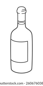 Wine. Bordeaux bottle. Vector illustration.