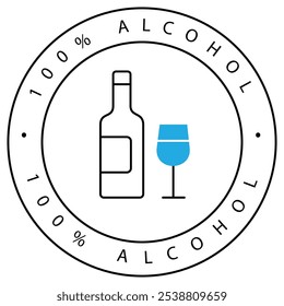 Wine Bottle Alcohol Prohibited Vector Icon Design