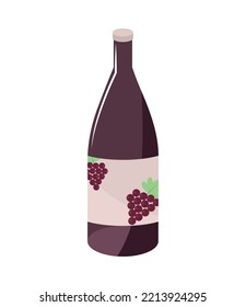 wine bottle beverage icon isolated