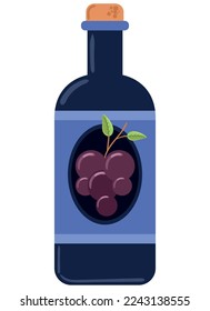 wine bottle beverage icon isolated