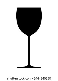 Wine bottle black silhouette icon. Vector illustration on white background.