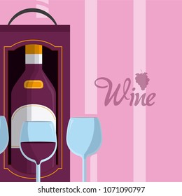 Wine bottle in box