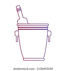 wine bottle in bucket