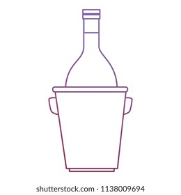 wine bottle in bucket