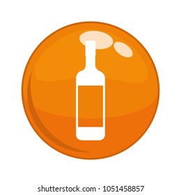 wine bottle button icon