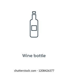 Wine bottle concept line icon. Linear Wine bottle concept outline symbol design. This simple element illustration can be used for web and mobile UI/UX.