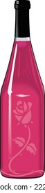Wine Bottle Container Vector Illustration