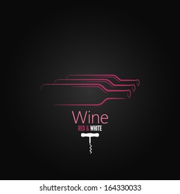 wine bottle corkscrew classic design background