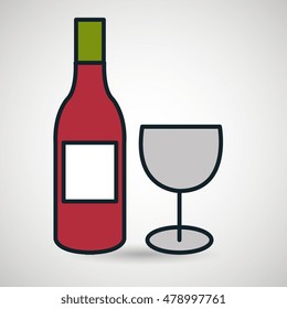 wine bottle cup glass