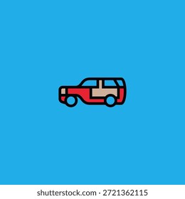 Wine bottle delivery by SUV logo idea.