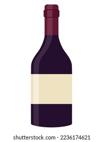 wine bottle design over white