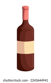 diseño de botellas de vino sobre blanco