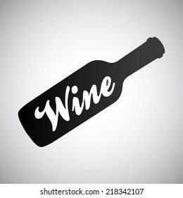 wine bottle  design , vector illustration