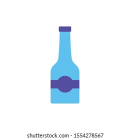 Wine bottle design, Winery alcohol drink beverage restaurant and celebration theme Vector illustration