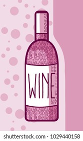 Wine bottle doodle