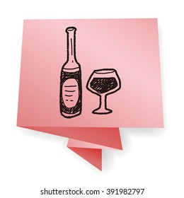 wine bottle doodle
