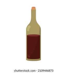 wine bottle drink flat icon