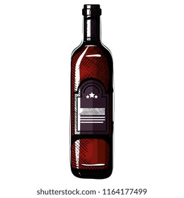 wine bottle drink icon