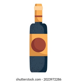 wine bottle drink icon isolated