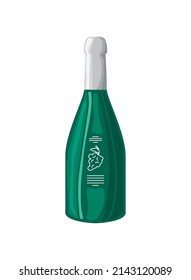 icono de bebida de botella de vino aislado