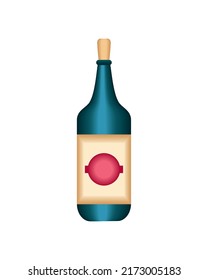 botella de vino bebida icono aislado