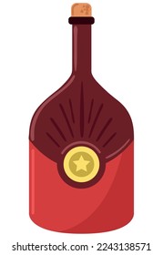 icono de bebida de botella de vino aislado