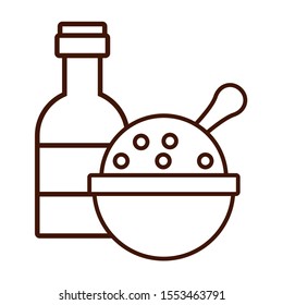 wine bottle drink isolated icon vector illustration design