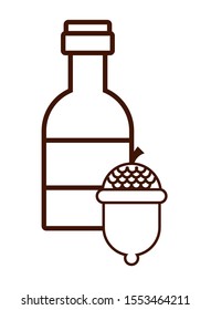 wine bottle drink isolated icon vector illustration design