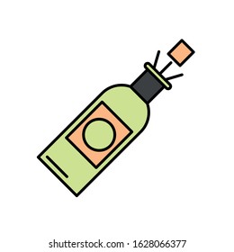 wine bottle drink isolated icon vector illustration design