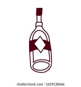 wine bottle drink isolated icon vector illustration design