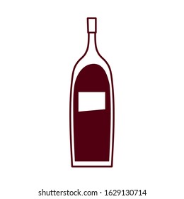 wine bottle drink isolated icon vector illustration design