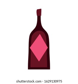 wine bottle drink isolated icon vector illustration design