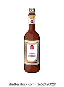 wine bottle drink isolated icon vector illustration design
