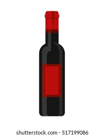 wine bottle drink isolated icon vector illustration design