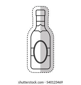 wine bottle drink isolated icon vector illustration design