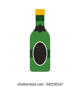 wine bottle drink isolated icon vector illustration design
